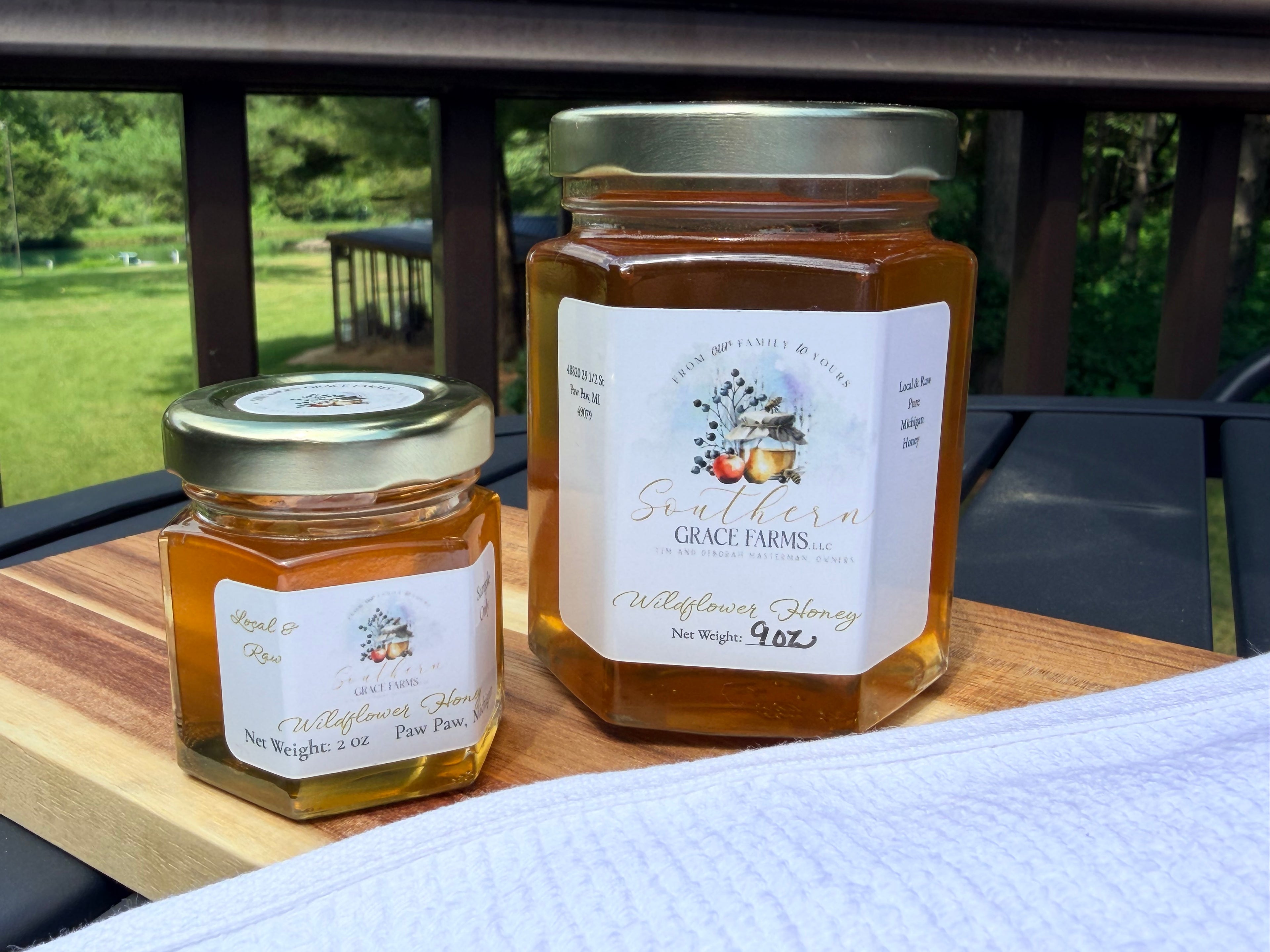 Pure, Raw, and Unfiltered Michigan Wildflower Honey - 9 oz Net Weight Jar