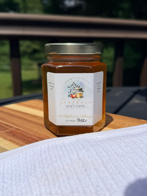 Pure, Raw, and Unfiltered Michigan Wildflower Honey - 9 oz Net Weight Jar